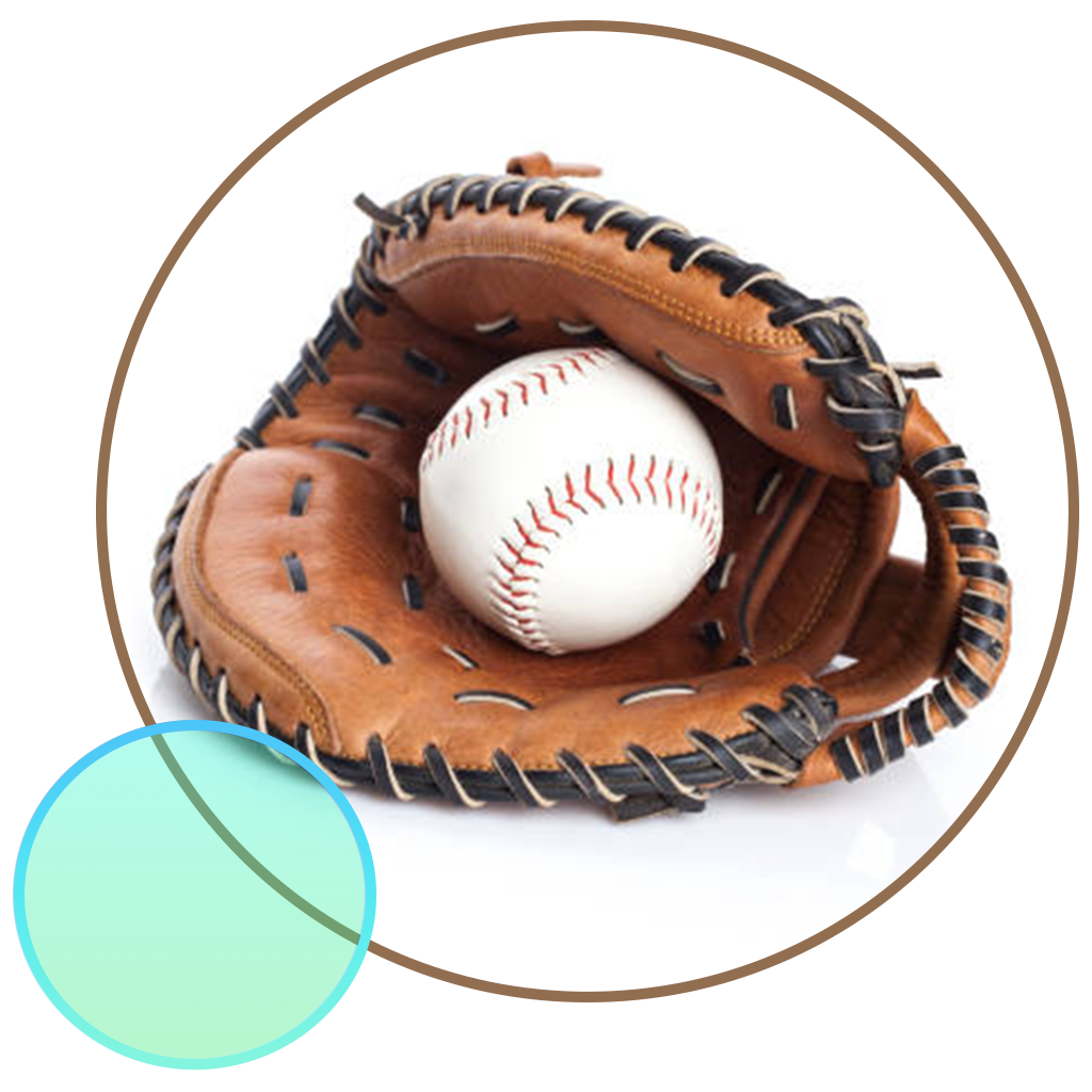 Baseball Glove with Baseball